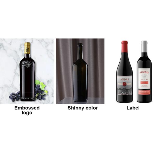 Empty 750Ml Glass Red Wine Bottle Liquor Wine Bottles With Screw Lid