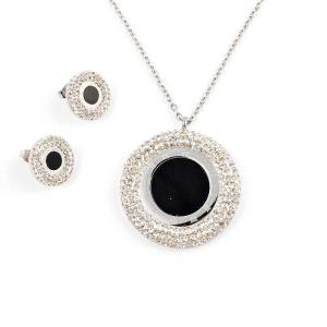 Wholesale South American Fashion Stainless Steel Earrings With Matched Pendant Necklace Set CQT12 from china suppliers