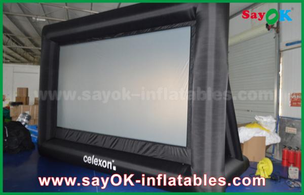 Backyard Movie Screens PVC Custom White / Black Inflatable Projection Screen