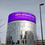 Building Wall Large Outdoor Transparent Mesh Curtain Led Screen Display P31.25