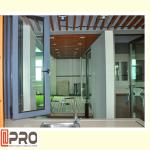 House Aluminum Sliding Glass Window / Unbreakable Folding Sliding Doors folding