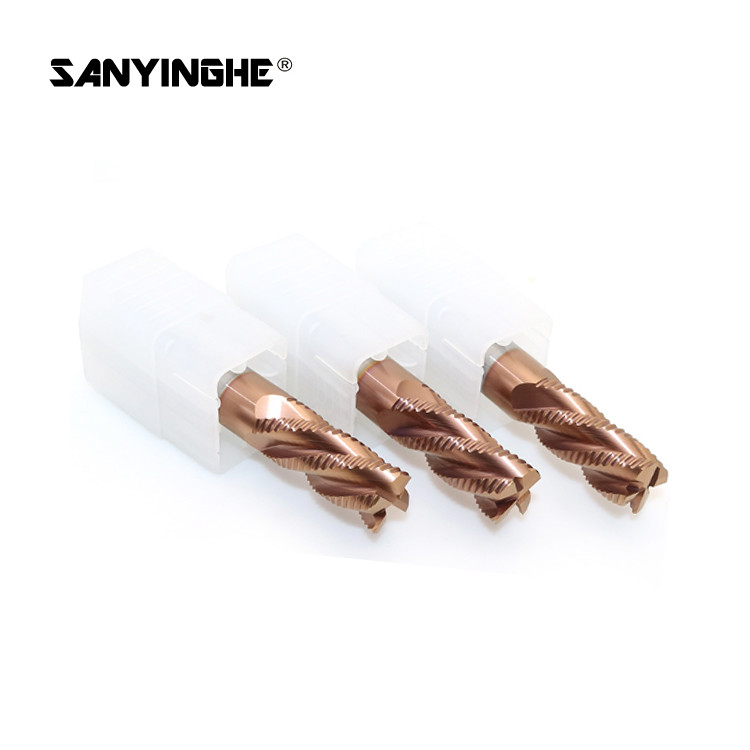 HRC45 Tungsten Carbide Roughing End Mills Cnc 20mm Milling Cutter Chip Breaker Cutting Tool