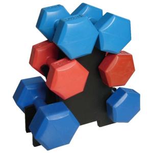 Wholesale Colorful Cement Vinyl Weightlifting Dumbbells Set With Rack Customized from china suppliers