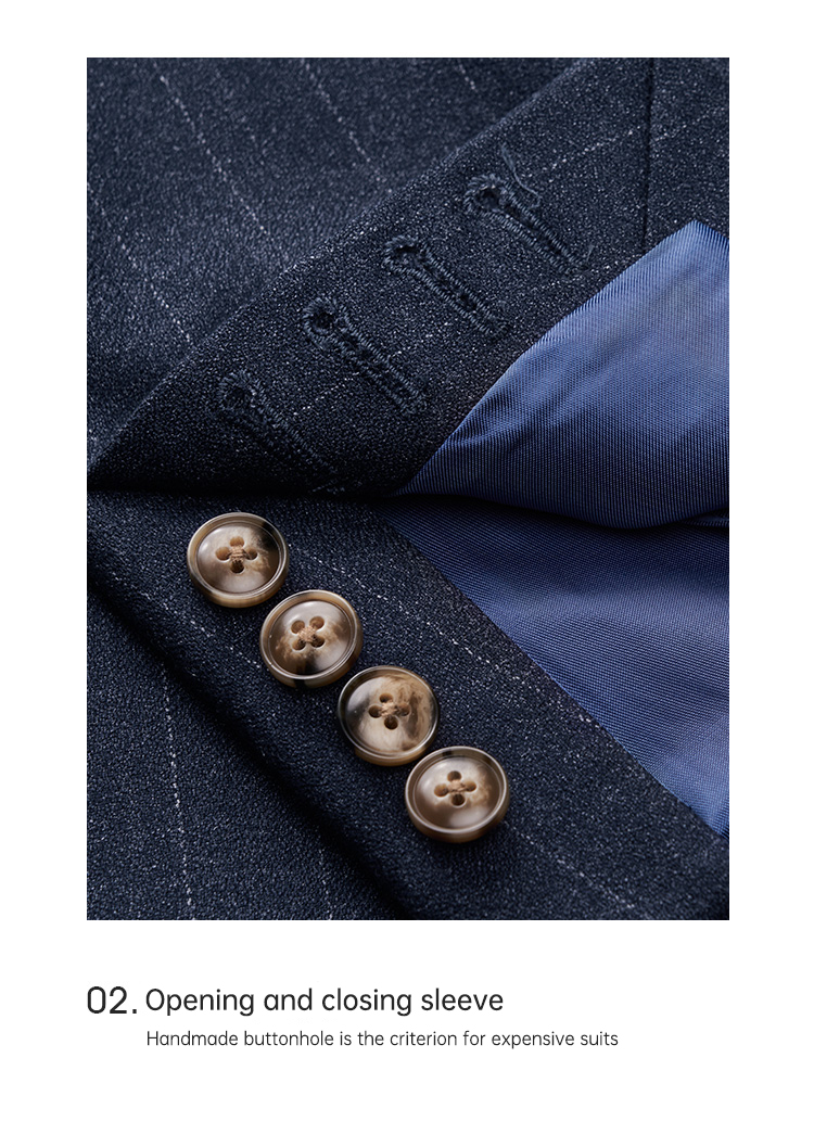 Men's Wedding Formal Wear Standard Size Suit Jacket in 3-Piece Luxury Business Office