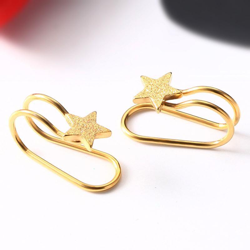 Non piercing body jewelry stainless steel ear cuff clip on earrings