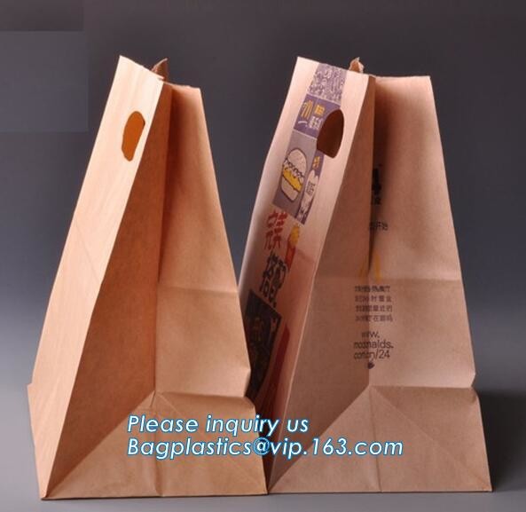 nature brown Kraft bread packaging paper bags,Brand paper bag machine making paper bag paper bread bag, BAGPLASTICS, LTD