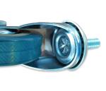 trolley wheel grey rubber swivel castors 3 inch
