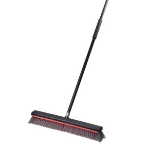Wholesale Steel Long Push Broom 60cm Deck Floor Scrub Brush With Rubber from china suppliers