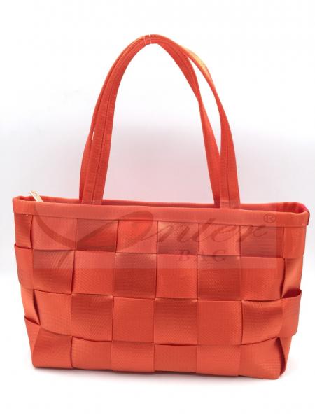 Quality Orange Webbing Travel Nylon Tote Bags Multi Function Big Volume 210D Lining for sale