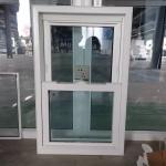 White PVC Double Hung Windows Heat Insulation UPVC Profile Windows ODM