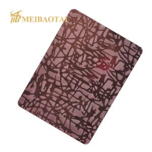 Wholesale Rose Gold Brown Plating Embossed Stainless Steel Sheet 1500x3000mm from china suppliers