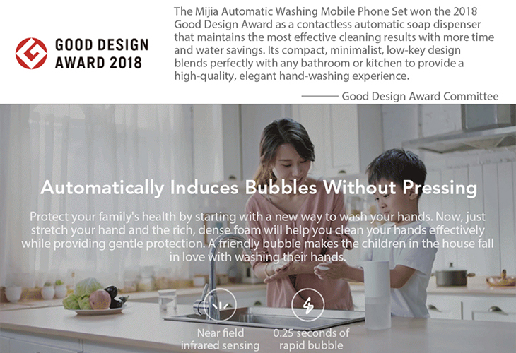 Xiaomi Automatic Foaming Soap Dispenser Wash Automatic Soap 0.25s Infrared Sensor Xiaomi Automatic Washing Machine Hands