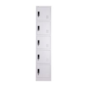 Wholesale H1850mm Employee Metal Lockers 5 Door Locker Cabinet Cyber Lock Plastic Handles from china suppliers