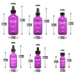 60ml 120ml 240ml Purple Boston Bottle 4oz 2oz Essential Oil Glass Dropper Bottle