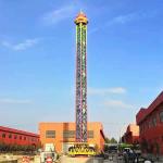 Crazy Free Fall Tower , Sky Tower Ride 360 Degree Rotary Feature