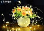 Copper Christmas Battery Operated Globe String Lights , Hanging Outdoor Patio