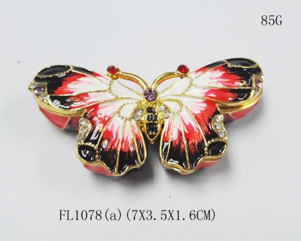 Butterfly jewelry box box for jewelry wholesales butterfly jeweled enamel