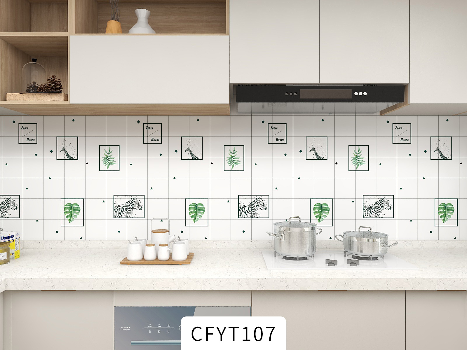 80CM Width Marble Sticker Anti Oil Waterproof Kitchen Wallpaper Modern Design PVC Kitchen Backsplash Sticker