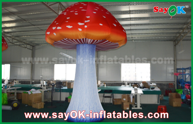 Oxford Cloth Giant Inflatable Mushroom Advertising Inflatables With Built - In Blower