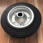 8x2 Solid Rubber Wheels For Trolleys Steel Hub Solid Rubber Tires For Dolly