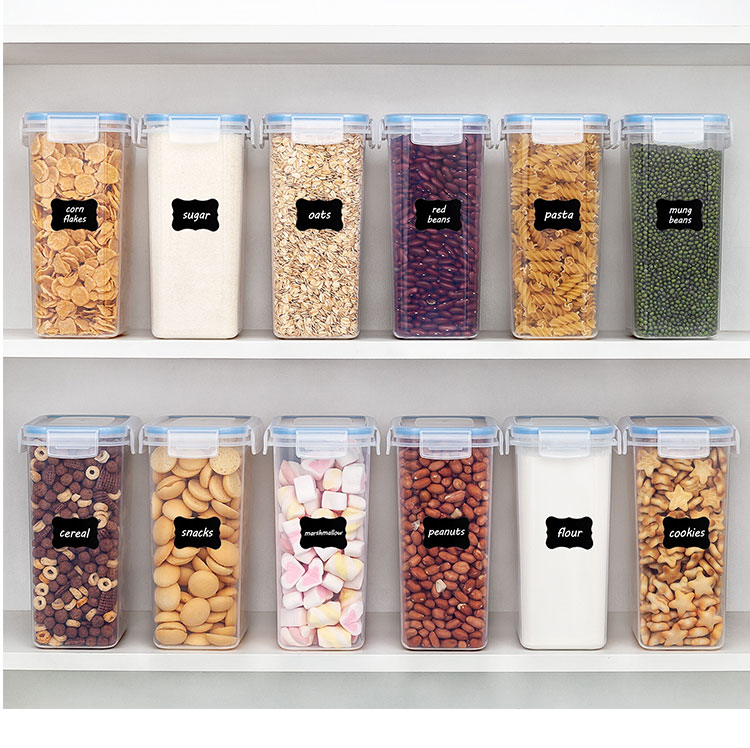 Hot Selling Plastic Cereal Storage Jars Airtight Food Storage Container Set