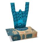Eco Friendly Tie Handle Compostable Dog Poop Bags Dispenser Box Block Packed