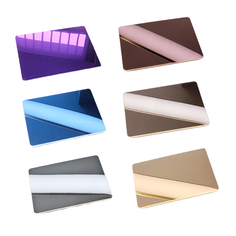8k Mirror Finish Stainless Steel Sheet Decorative Sheet Metal 4x8mm 4x10mm