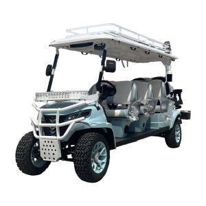 Wholesale 8 Seater Electric Golf Cart White Light Blue Contrast Stitching Custom Model from china suppliers