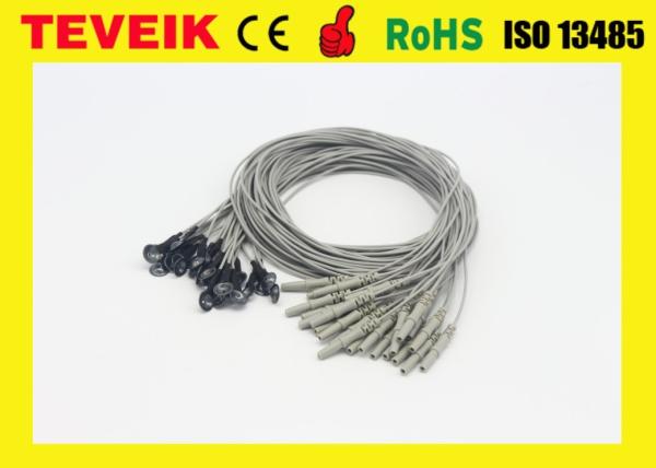 1 Meter EEG Medical Cable Waterproof With Silver Chloride Plated , DIN 1.5