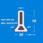 Bathroom Shower Water Barrier with Silicone EPDM PVC TPV TPE and 66" /79"/99"