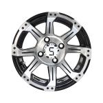 Golf Cart 12 Inch 14 Inch Alloy Wheels Machined Glossy Black Matte Black