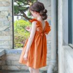 Summer Children'S Clothing Girls Bow Dress With Flying Sleeve