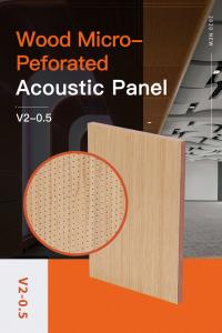 Wholesale Super Micro Perforate Acoustic Wood Panels Sound Absorbing 600x1200 1200x2400mm from china suppliers