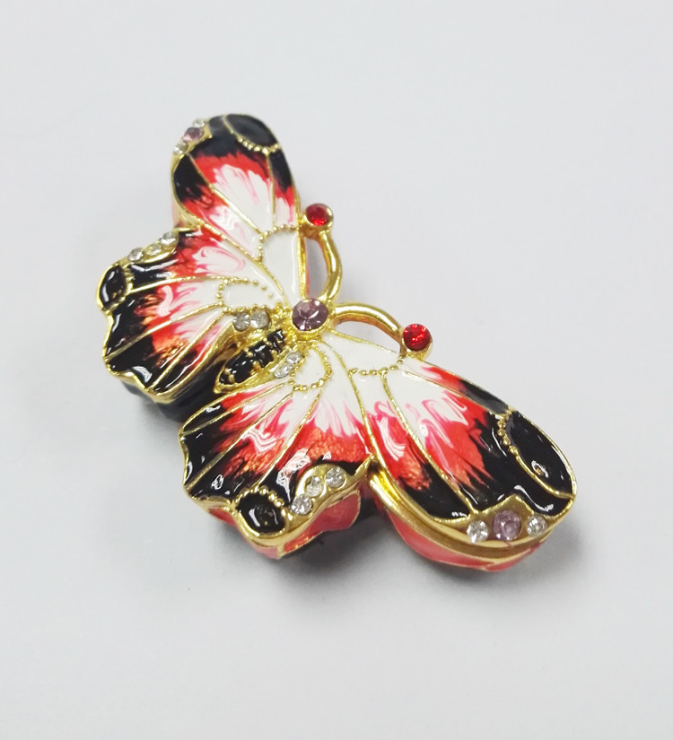 Butterfly jewelry box box for jewelry wholesales butterfly jeweled enamel trinket box