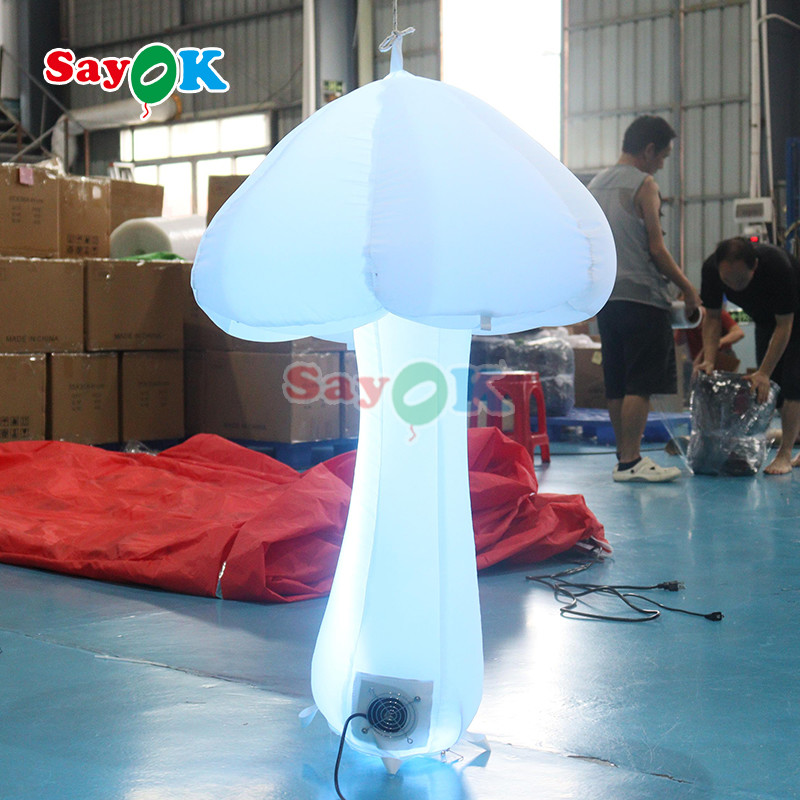 Music Stage Deco Inflatable Mushroom Park Decorative Inflatable Lighting Mushrooms Plants