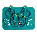 Food Silicone Childrens Plates Eco Friendly Baby Tableware Set Spoon Plate Bowl