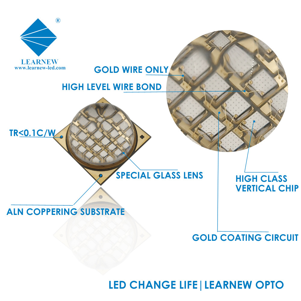 Special View Angle 60-90 Deg UVA SMD LED Chip 100W 365nm For Offset Printer