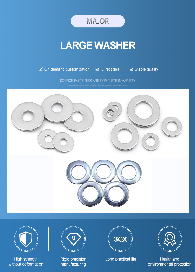 M3 M4 M5 M6 M8 M10 M12 M24 Flat Washer Stainless Steel 304 316 Style FLAT Insepected