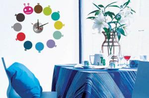 Wholesale 2012 Fashion Design Flower Vinyl Wall Decoration Sticker Clock 10A006 from china suppliers