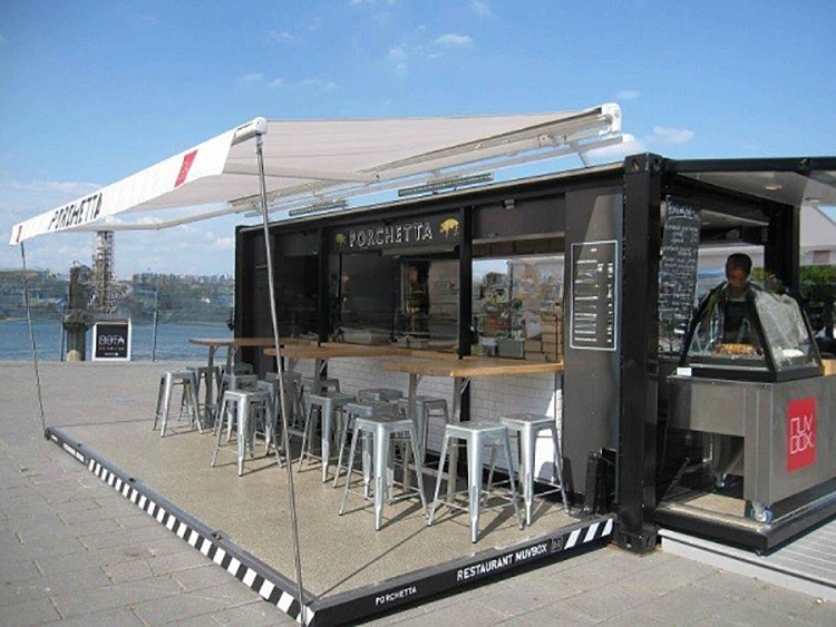 20ft Mobile Shipping Container Commercial Kitchen with Modern Design Style and Corten-A Customization