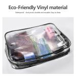 Waterproof 3pcs Unisex Vinyl PVC Makeup Pouch For Travel