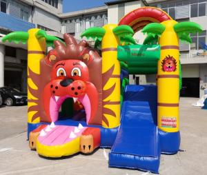 Wholesale PVC Inflatable Animal Lion Jumping Castle For Kids 5mLX5mWX4mH from china suppliers