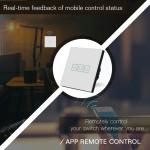 Wireless Smart Light Switches EU Standard Touch Switch 220V Tempered Glass Panel