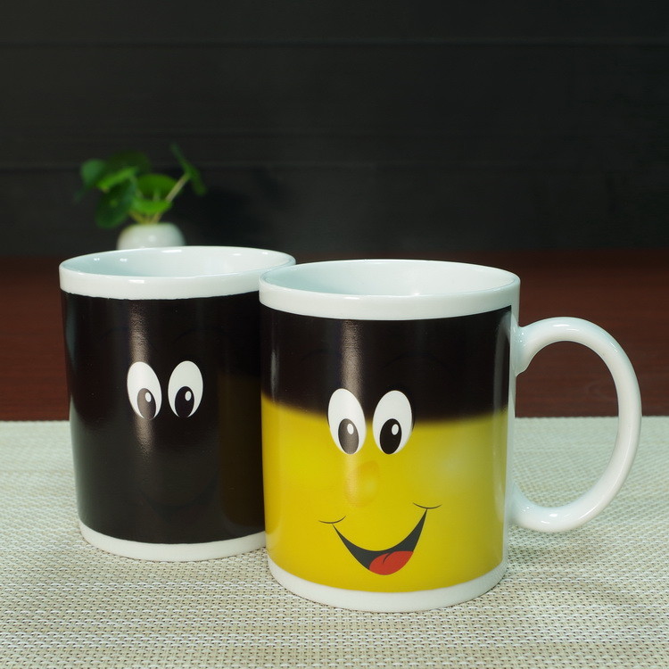 Coffee tea milk hot cold magic morning heat change mugs eco - friendly