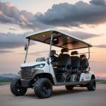 Street Legal 48V Electric Manual Big Wheel Golf Cart 6 Seats Forward Facing