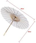 White Paper Wedding Parasol Umbrella Bridal Decorations 84cm Diameter