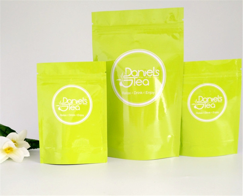tea doypack bags white craft paper food pouch dry fruit packaging bag