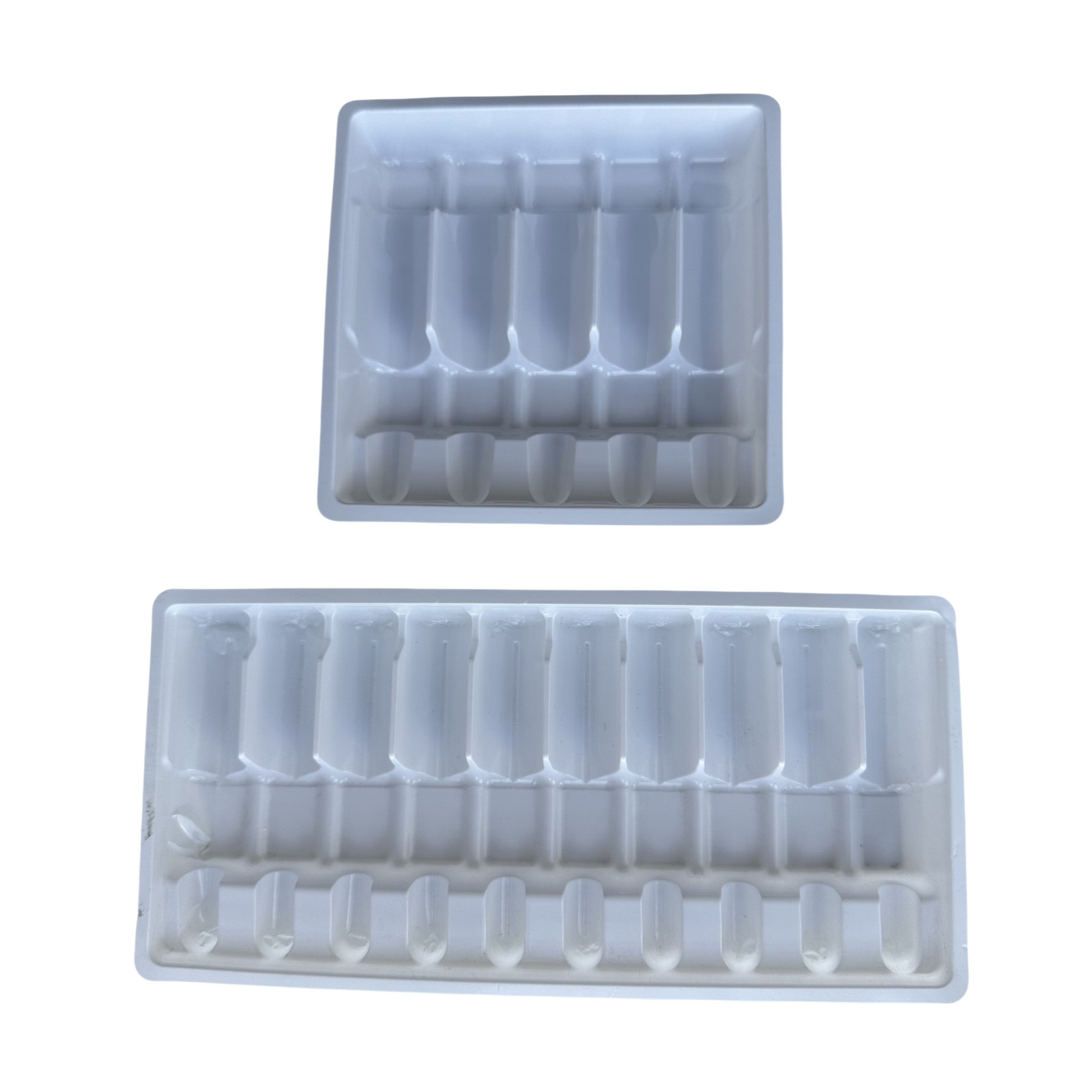 10ml White Plastic Ampoule Vial Medicine Packaging Tray Medical Plastic Manufacturer PET Blister Packaging Sample Accept