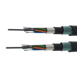 Wholesale Underground Direct Burial Armored Fiber Optic Cable GYTY53 GYTA53 Double PE Sheath from china suppliers