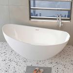 80cm Height Acrylic Free Standing Bathtub High Glossy White Soaking Tub